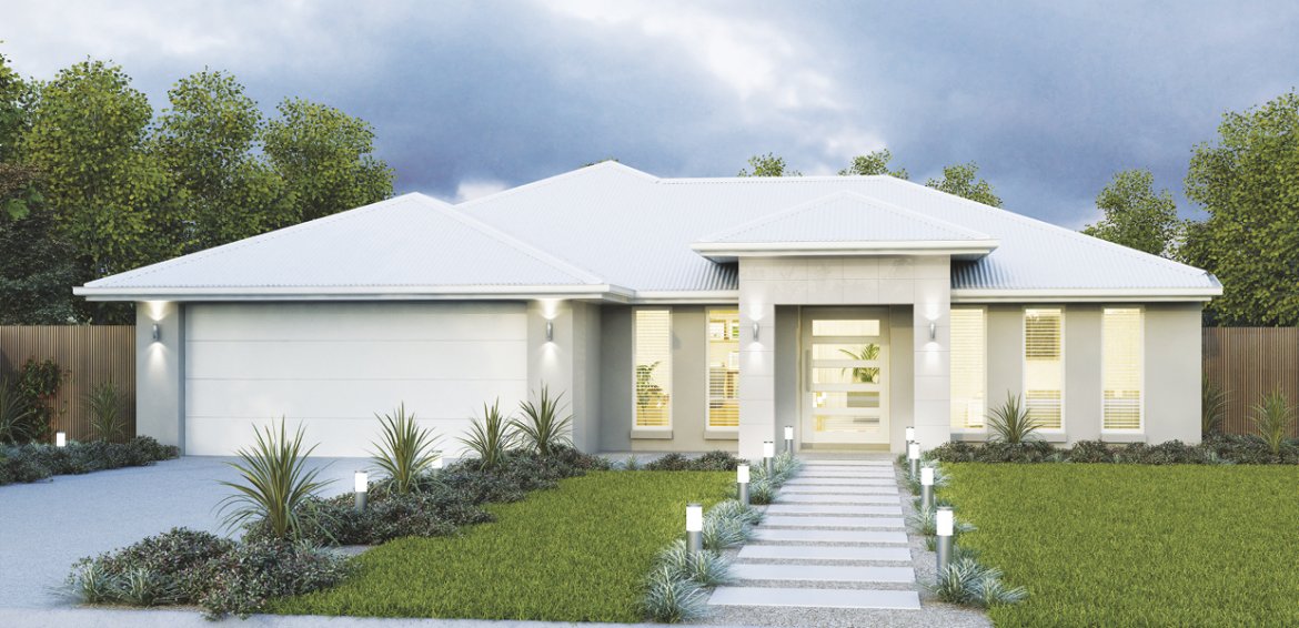 Horizon 256 Single Storey Home Design with Light Façade and Roof